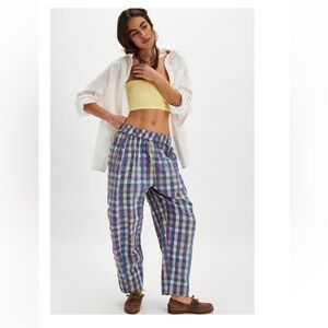 Free People preppy poplin gingham pants